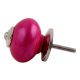 Neon Pink Silver Fitting Ceramic Knob